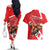 Personalized Beaver and Moose Happy Canada Day Couples Matching Off The Shoulder Long Sleeve Dress and Hawaiian Shirt Est 1867 A Mari Usque Ad Mare