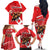 Personalized Beaver and Moose Happy Canada Day Family Matching Off The Shoulder Long Sleeve Dress and Hawaiian Shirt Est 1867 A Mari Usque Ad Mare