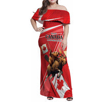 Personalized Beaver and Moose Happy Canada Day Family Matching Off Shoulder Maxi Dress and Hawaiian Shirt Est 1867 A Mari Usque Ad Mare