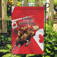Personalized Beaver and Moose Happy Canada Day Garden Flag Est 1867 A Mari Usque Ad Mare