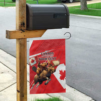 Personalized Beaver and Moose Happy Canada Day Garden Flag Est 1867 A Mari Usque Ad Mare