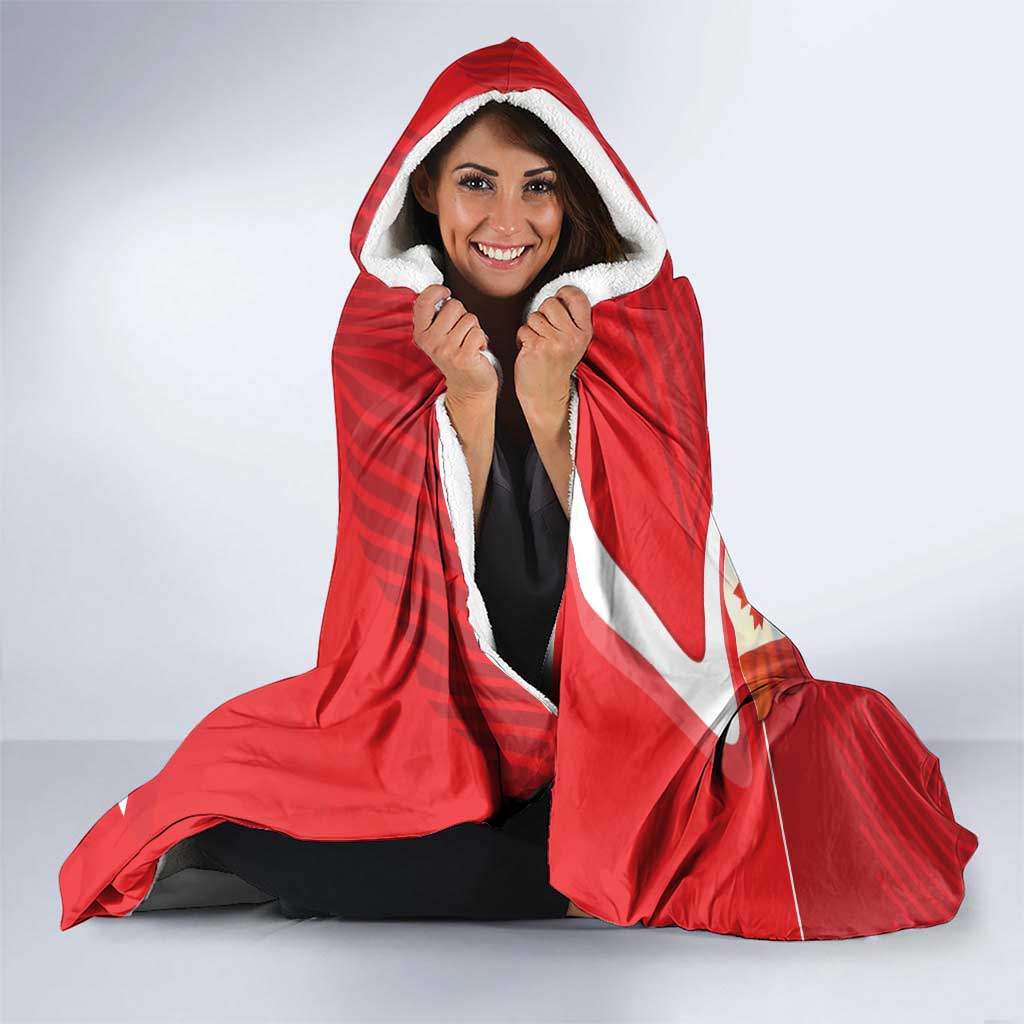 Personalized Beaver and Moose Happy Canada Day Hooded Blanket Est 1867 A Mari Usque Ad Mare