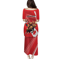 Personalized Beaver and Moose Happy Canada Day Puletasi Est 1867 A Mari Usque Ad Mare