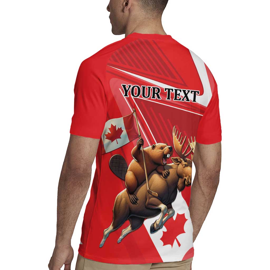Personalized Beaver and Moose Happy Canada Day Rugby Jersey Est 1867 A Mari Usque Ad Mare