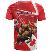 Personalized Beaver and Moose Happy Canada Day T Shirt Est 1867 A Mari Usque Ad Mare