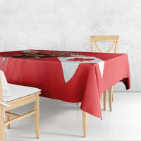 Personalized Beaver and Moose Happy Canada Day Tablecloth Est 1867 A Mari Usque Ad Mare