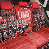 Personalized Canada Indigenous People Day Back Car Seat Cover Haida Tribe Flag Tattoo Style