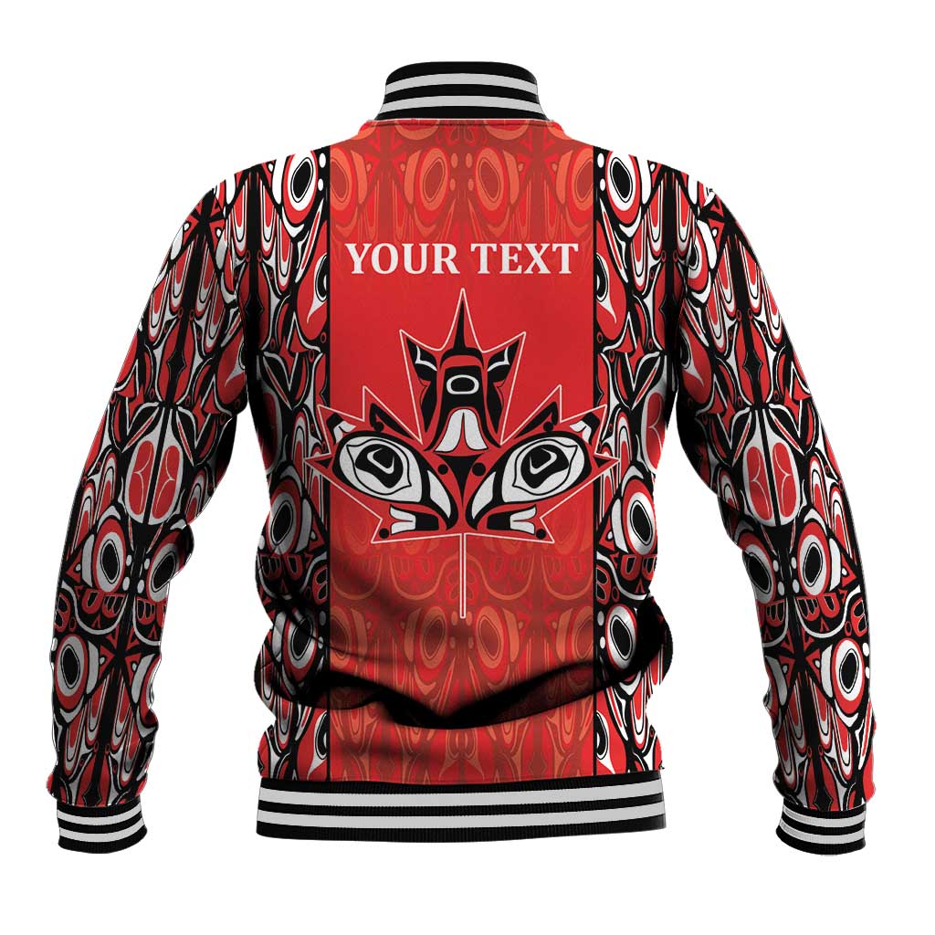 Personalized Canada Indigenous People Day Baseball Jacket Haida Tribe Flag Tattoo Style