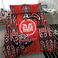 Personalized Canada Indigenous People Day Bedding Set Haida Tribe Flag Tattoo Style