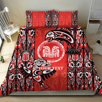 Personalized Canada Indigenous People Day Bedding Set Haida Tribe Flag Tattoo Style
