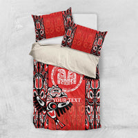 Personalized Canada Indigenous People Day Bedding Set Haida Tribe Flag Tattoo Style