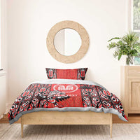 Personalized Canada Indigenous People Day Bedding Set Haida Tribe Flag Tattoo Style