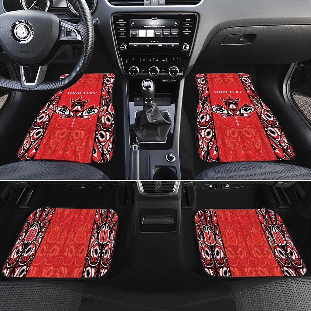 Personalized Canada Indigenous People Day Car Mats Haida Tribe Flag Tattoo Style
