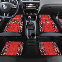 Personalized Canada Indigenous People Day Car Mats Haida Tribe Flag Tattoo Style