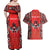 Personalized Canada Indigenous People Day Couples Matching Off Shoulder Maxi Dress and Hawaiian Shirt Haida Tribe Flag Tattoo Style