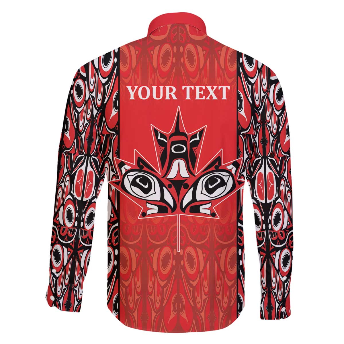 Personalized Canada Indigenous People Day Family Matching Off The Shoulder Long Sleeve Dress and Hawaiian Shirt Haida Tribe Flag Tattoo Style