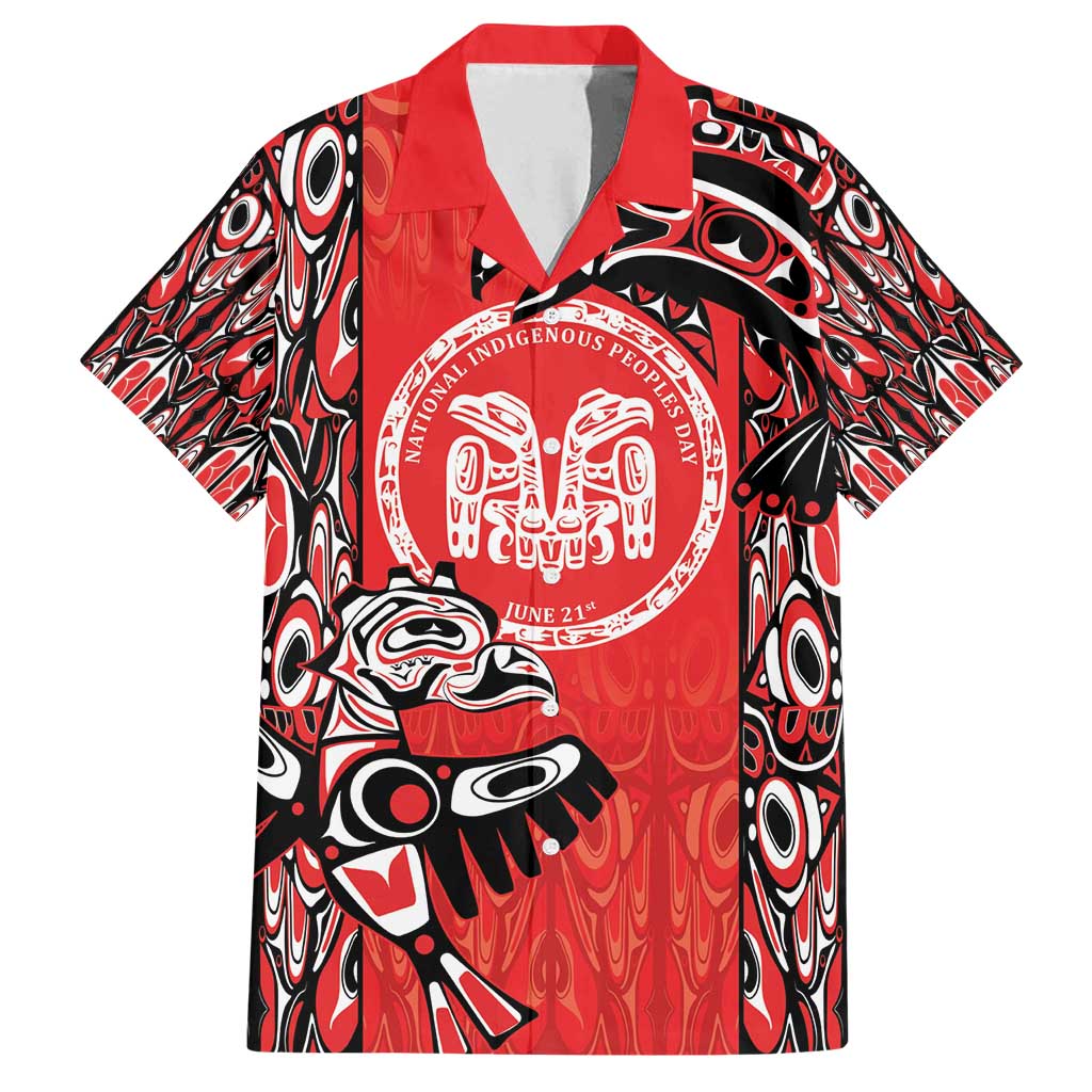 Personalized Canada Indigenous People Day Family Matching Puletasi and Hawaiian Shirt Haida Tribe Flag Tattoo Style