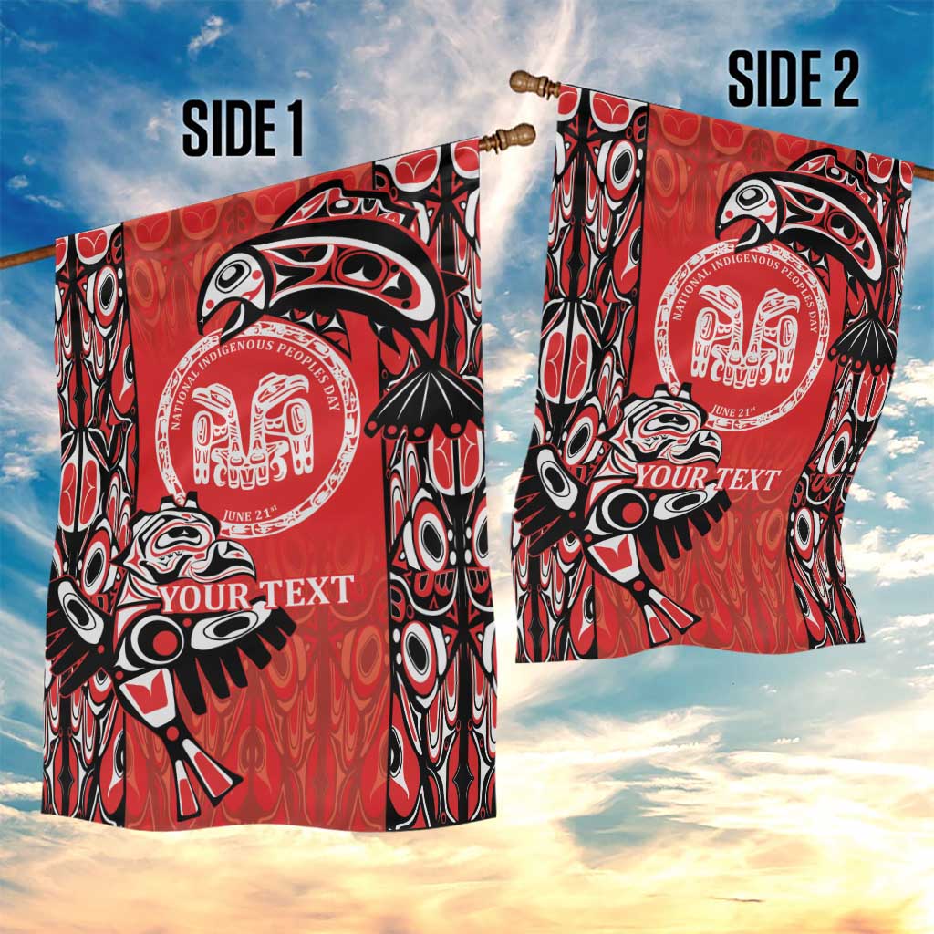 Personalized Canada Indigenous People Day Garden Flag Haida Tribe Flag Tattoo Style
