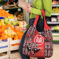 Personalized Canada Indigenous People Day Grocery Bag Haida Tribe Flag Tattoo Style