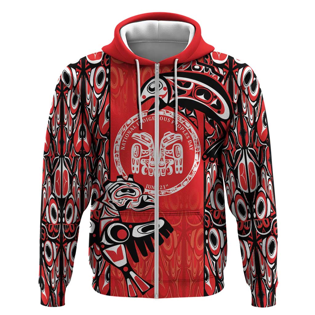 Personalized Canada Indigenous People Day Hoodie Haida Tribe Flag Tattoo Style