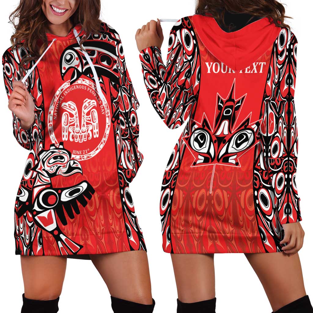 Personalized Canada Indigenous People Day Hoodie Dress Haida Tribe Flag Tattoo Style