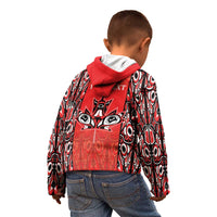 Personalized Canada Indigenous People Day Kid Hoodie Haida Tribe Flag Tattoo Style