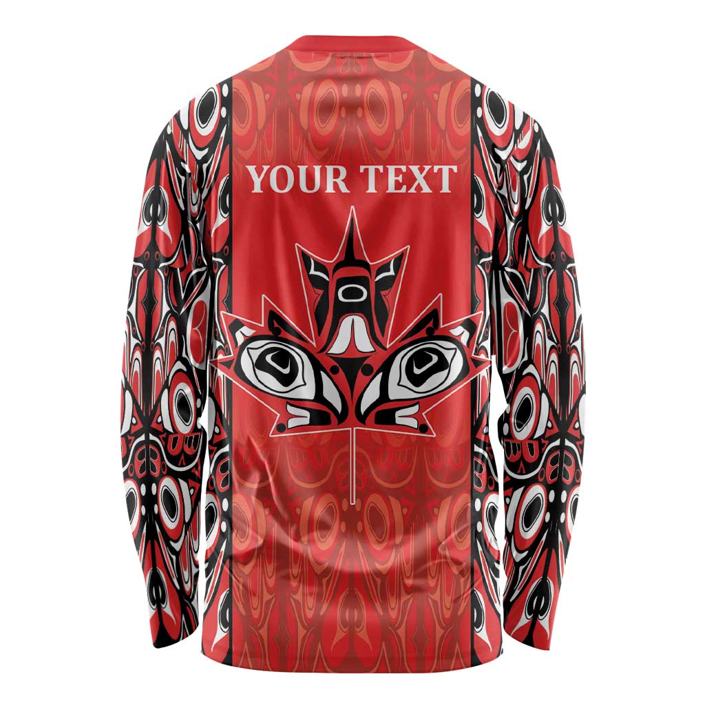 Personalized Canada Indigenous People Day Long Sleeve Shirt Haida Tribe Flag Tattoo Style
