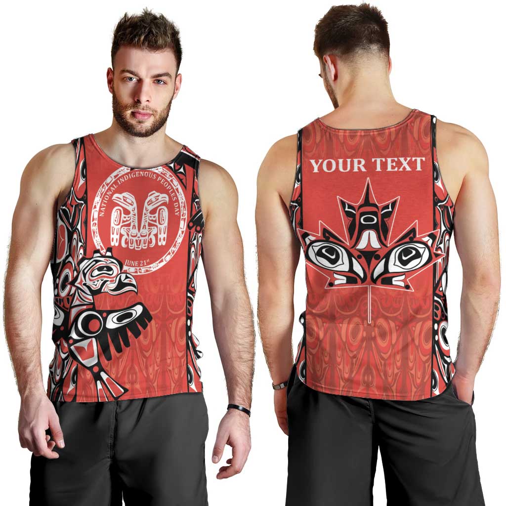 Personalized Canada Indigenous People Day Men Tank Top Haida Tribe Flag Tattoo Style