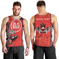 Personalized Canada Indigenous People Day Men Tank Top Haida Tribe Flag Tattoo Style