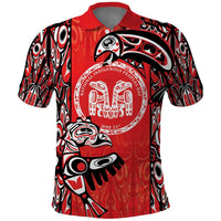 Personalized Canada Indigenous People Day Polo Shirt Haida Tribe Flag Tattoo Style