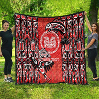 Personalized Canada Indigenous People Day Quilt Haida Tribe Flag Tattoo Style