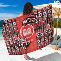 Personalized Canada Indigenous People Day Sarong Haida Tribe Flag Tattoo Style