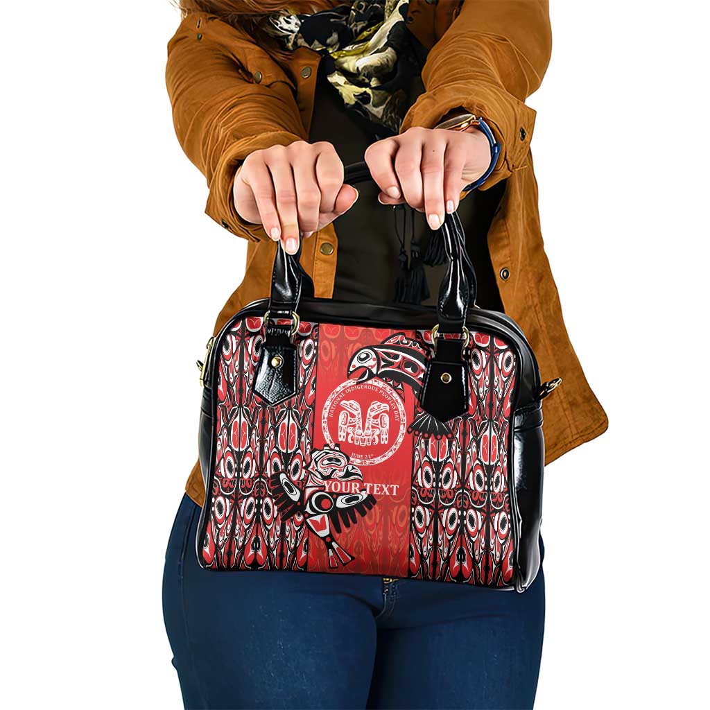 Personalized Canada Indigenous People Day Shoulder Handbag Haida Tribe Flag Tattoo Style