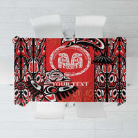 Personalized Canada Indigenous People Day Tablecloth Haida Tribe Flag Tattoo Style