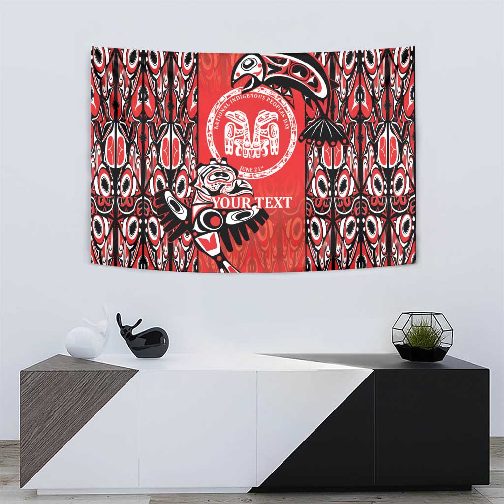 Personalized Canada Indigenous People Day Tapestry Haida Tribe Flag Tattoo Style
