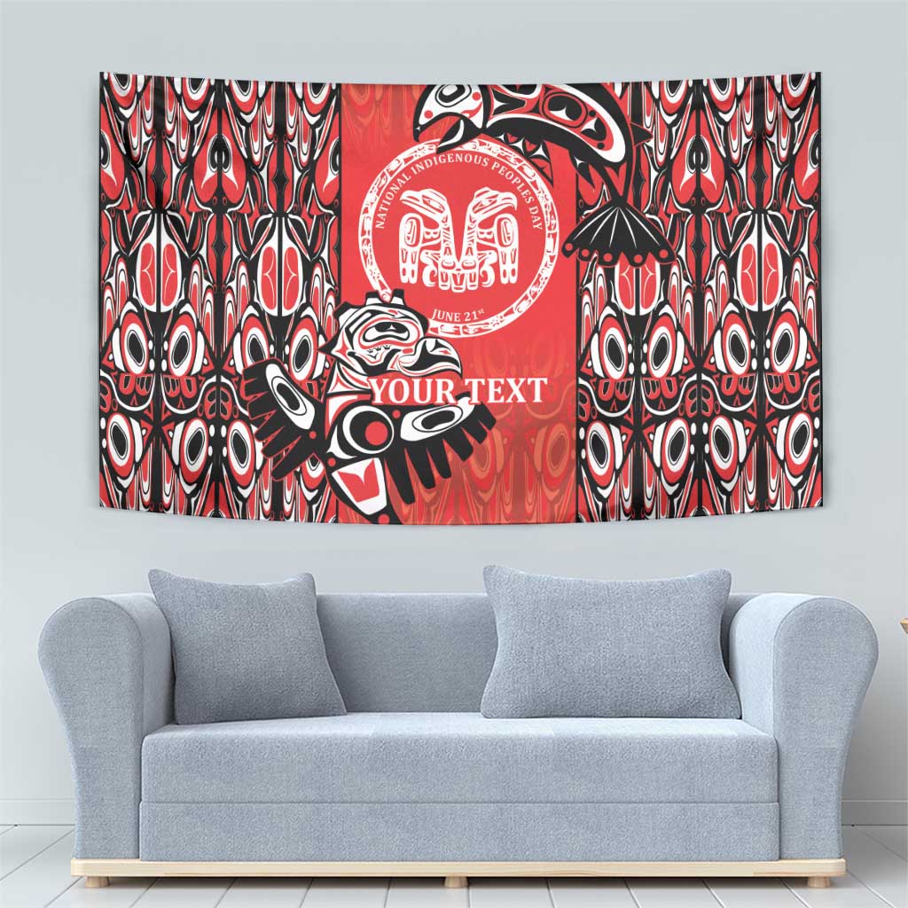 Personalized Canada Indigenous People Day Tapestry Haida Tribe Flag Tattoo Style