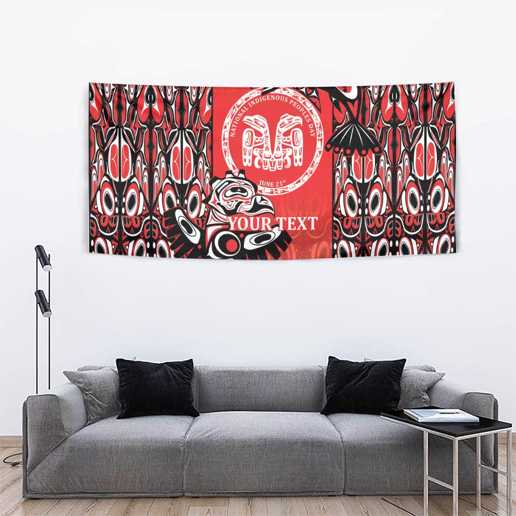 Personalized Canada Indigenous People Day Tapestry Haida Tribe Flag Tattoo Style