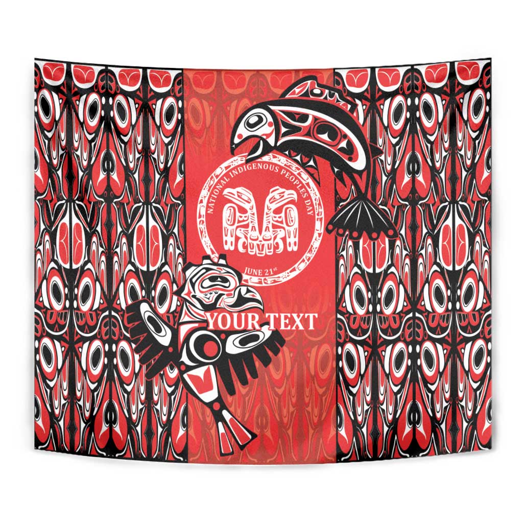 Personalized Canada Indigenous People Day Tapestry Haida Tribe Flag Tattoo Style