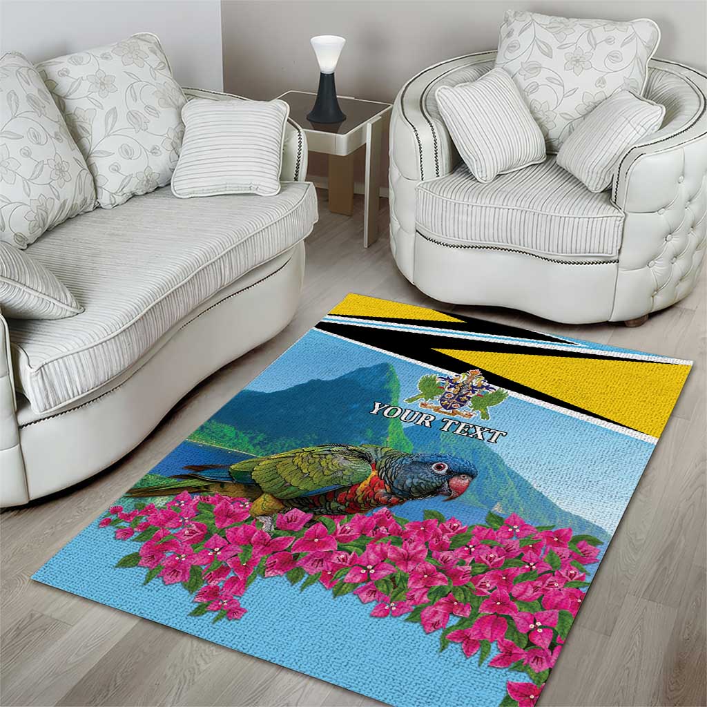 Personalized Pitons Saint Lucian Bougainvillea Area Rug
