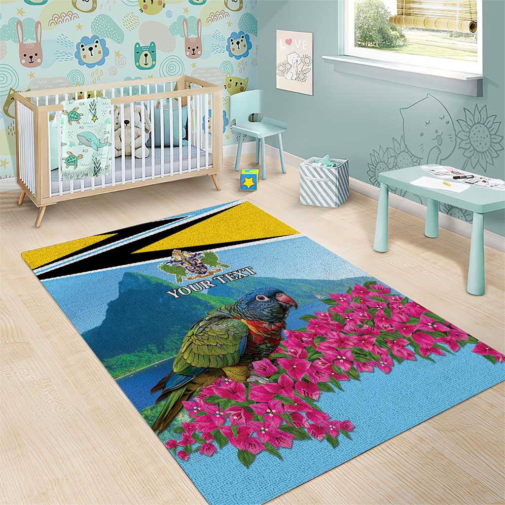 Personalized Pitons Saint Lucian Bougainvillea Area Rug