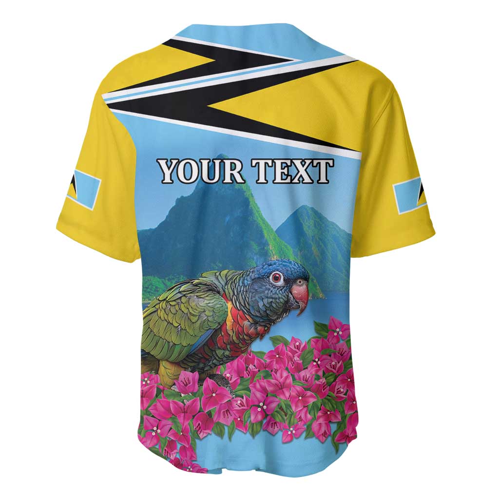 Personalized Pitons Saint Lucian Bougainvillea Baseball Jersey