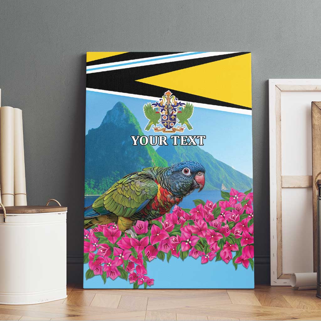Personalized Pitons Saint Lucian Bougainvillea Canvas Wall Art