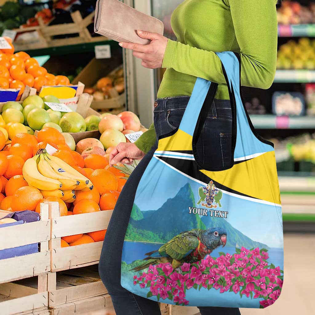 Personalized Pitons Saint Lucian Bougainvillea Grocery Bag