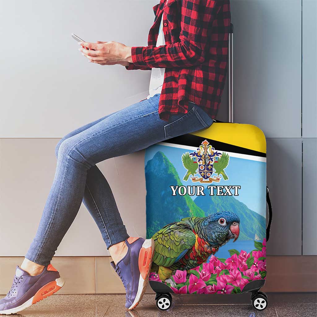 Personalized Pitons Saint Lucian Bougainvillea Luggage Cover