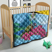 Personalized Pitons Saint Lucian Bougainvillea Quilt