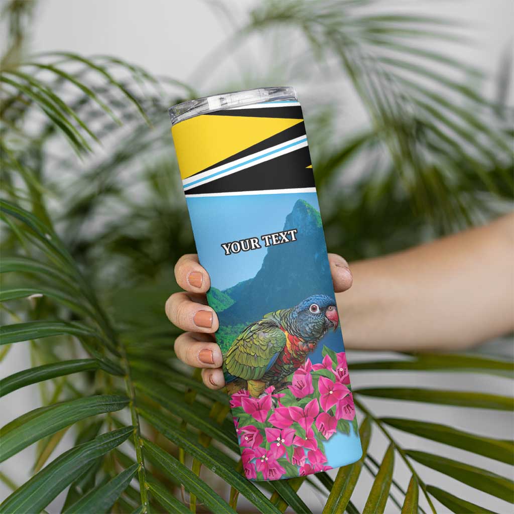 Personalized Pitons Saint Lucian Bougainvillea Skinny Tumbler