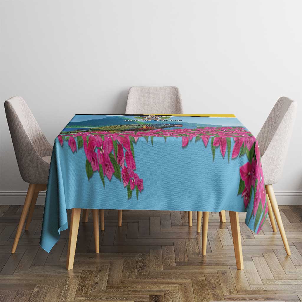 Personalized Pitons Saint Lucian Bougainvillea Tablecloth