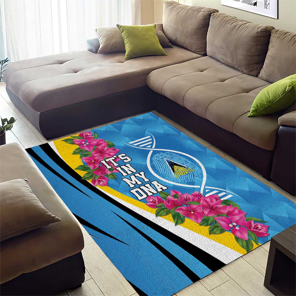 Saint Lucia Flag Pride It's in My DNA Area Rug