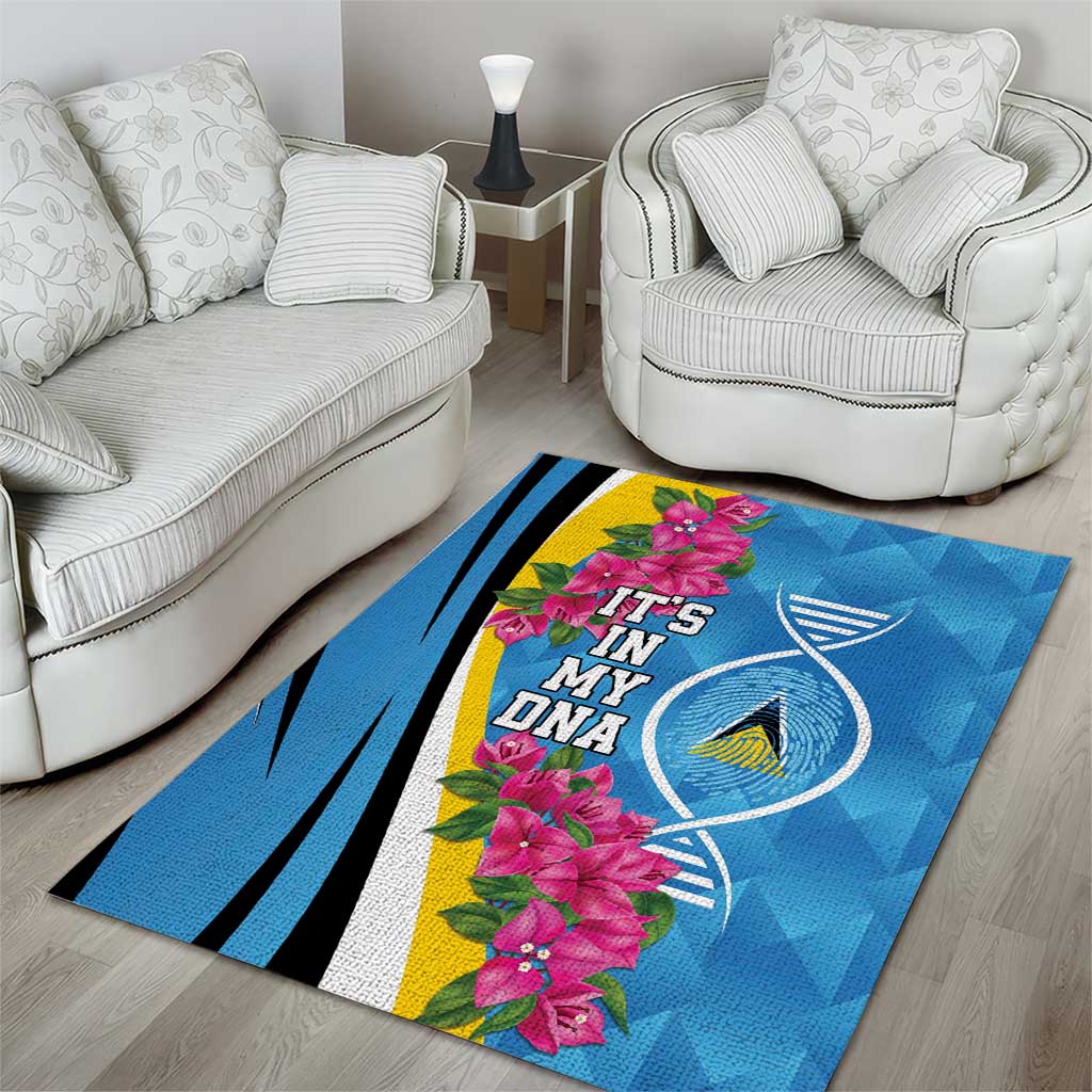 Saint Lucia Flag Pride It's in My DNA Area Rug