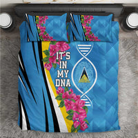 Saint Lucia Flag Pride It's in My DNA Bedding Set